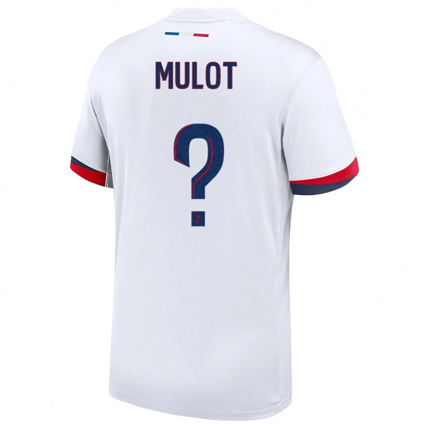Danxen Män Marie Mulot #0 Vit Blå Röd Bortatröja Matchtröjor 2024/25 Tröjor T-Tröja