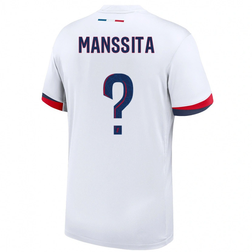 Danxen Män Manssita Traore #0 Vit Blå Röd Bortatröja Matchtröjor 2024/25 Tröjor T-Tröja