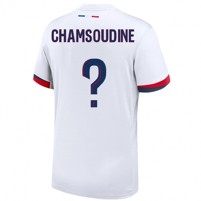 Danxen Män Hanna'a Chamsoudine #0 Vit Blå Röd Bortatröja Matchtröjor 2024/25 Tröjor T-Tröja