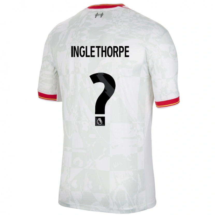 Danxen Män Finn Inglethorpe #0 Vit Röd Svart Tredjesatsen Matchtröjor 2024/25 Tröjor T-Tröja