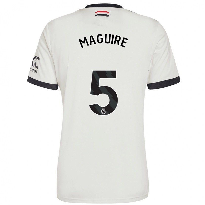 Danxen Män Harry Maguire #5 Benvit Tredjesatsen Matchtröjor 2024/25 Tröjor T-Tröja