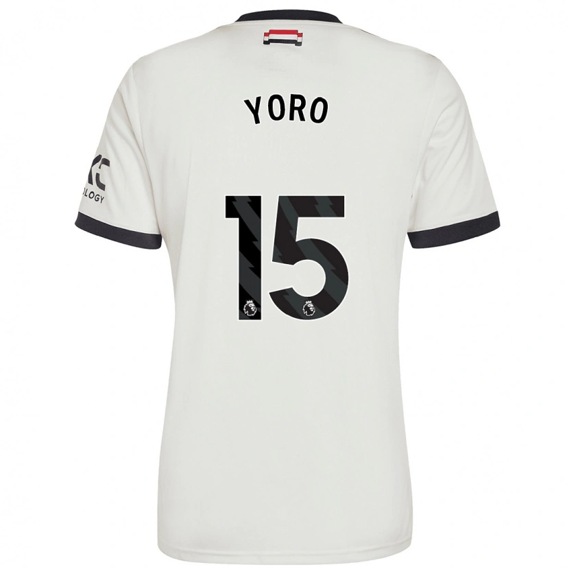 Danxen Män Leny Yoro #15 Benvit Tredjesatsen Matchtröjor 2024/25 Tröjor T-Tröja