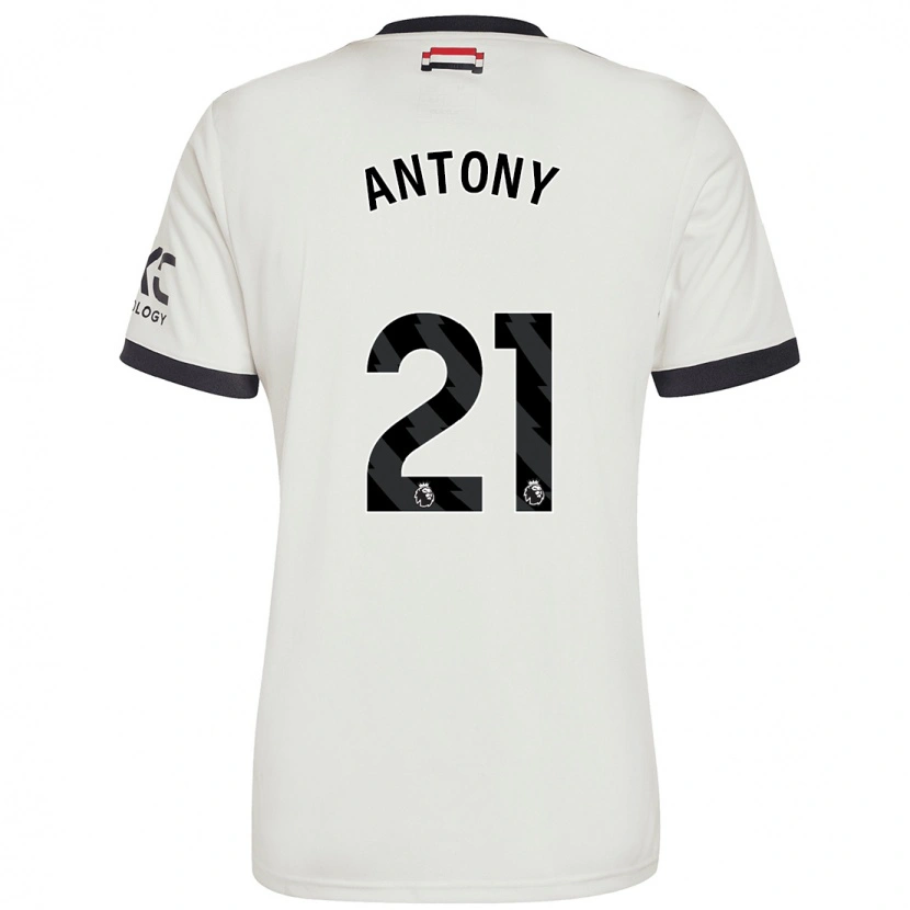 Danxen Män Antony #21 Benvit Tredjesatsen Matchtröjor 2024/25 Tröjor T-Tröja
