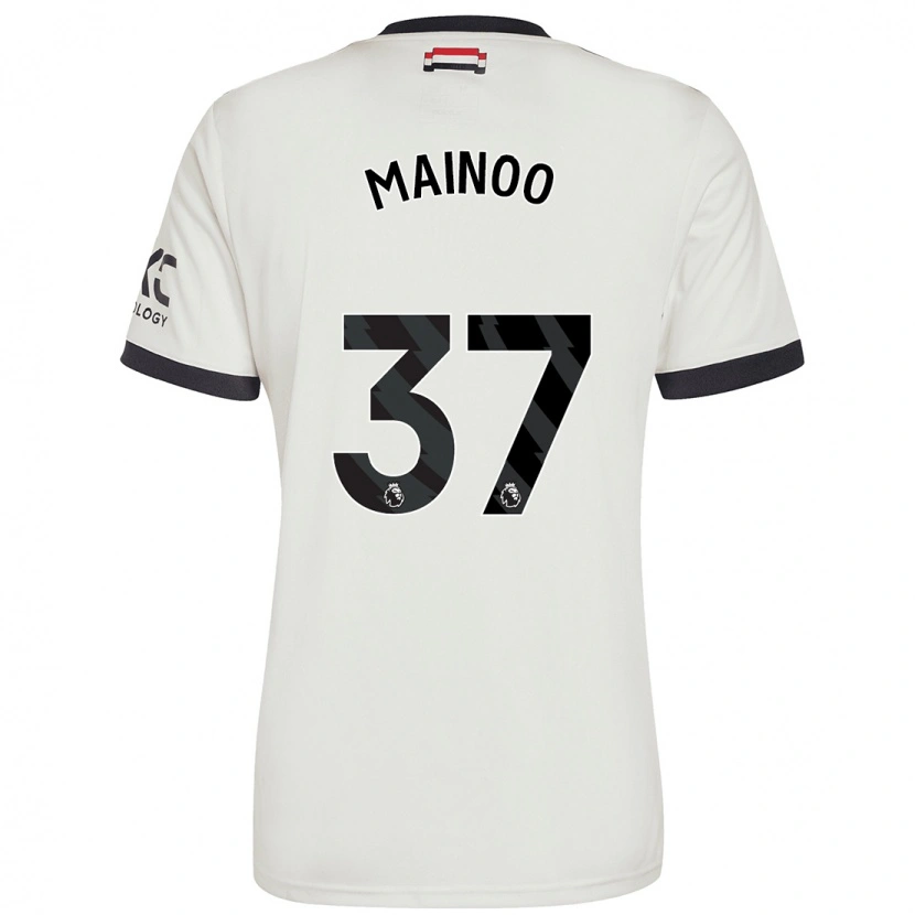 Danxen Män Kobbie Mainoo #37 Benvit Tredjesatsen Matchtröjor 2024/25 Tröjor T-Tröja