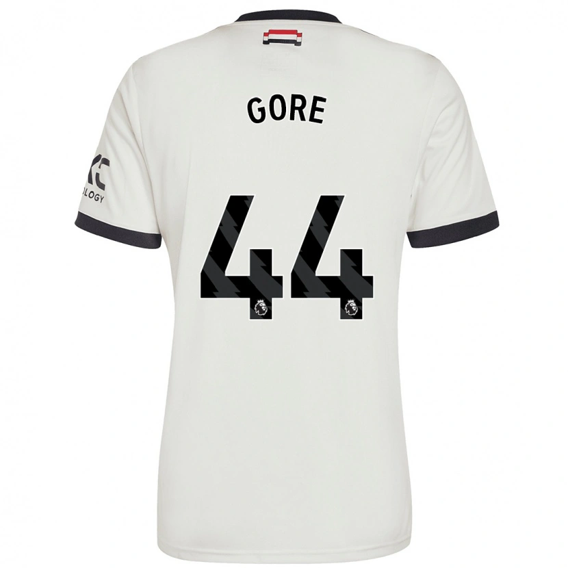 Danxen Män Daniel Gore #44 Benvit Tredjesatsen Matchtröjor 2024/25 Tröjor T-Tröja