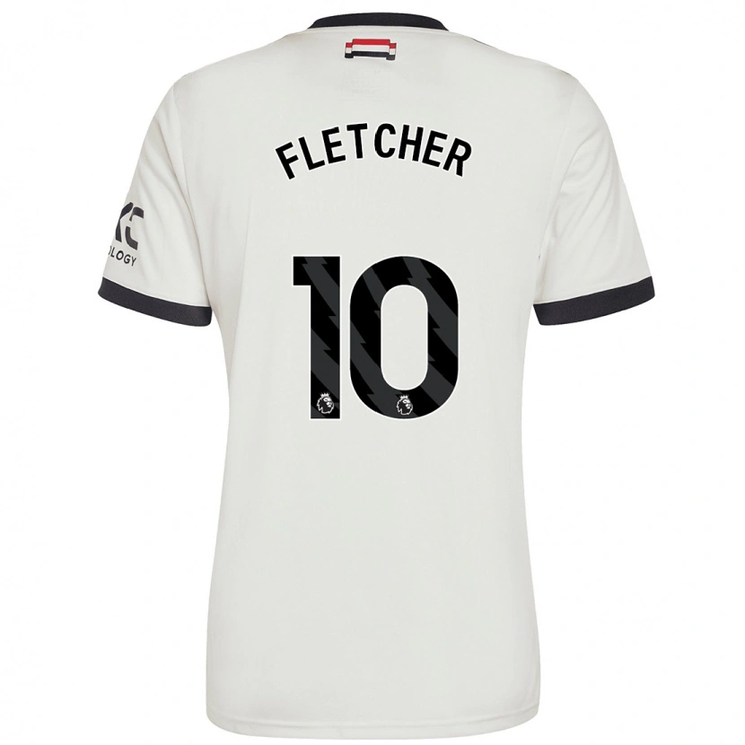 Danxen Män Jack Fletcher #10 Benvit Tredjesatsen Matchtröjor 2024/25 Tröjor T-Tröja
