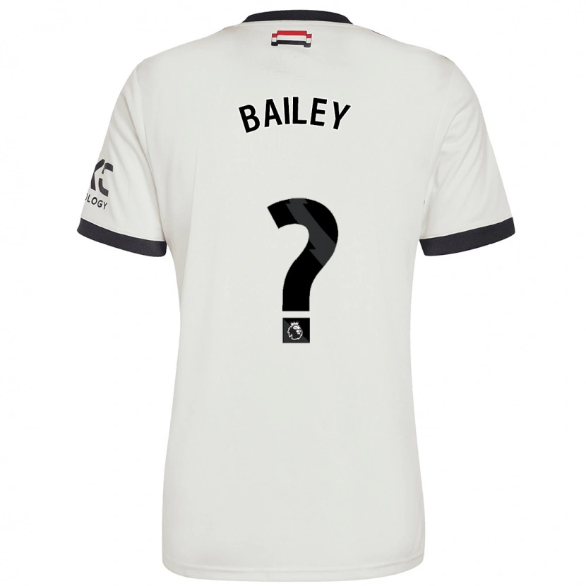 Danxen Män James Bailey #0 Benvit Tredjesatsen Matchtröjor 2024/25 Tröjor T-Tröja