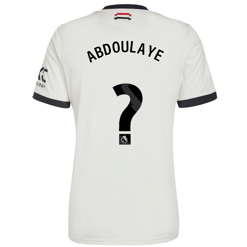 Danxen Män Douka Abdoulaye #0 Benvit Tredjesatsen Matchtröjor 2024/25 Tröjor T-Tröja