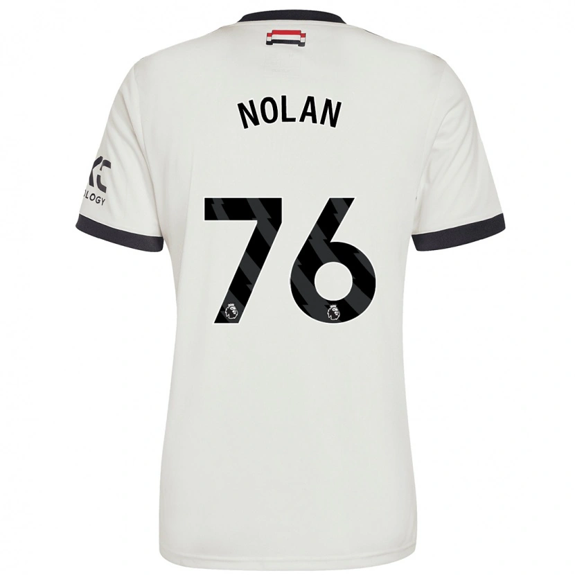 Danxen Män James Nolan #76 Benvit Tredjesatsen Matchtröjor 2024/25 Tröjor T-Tröja