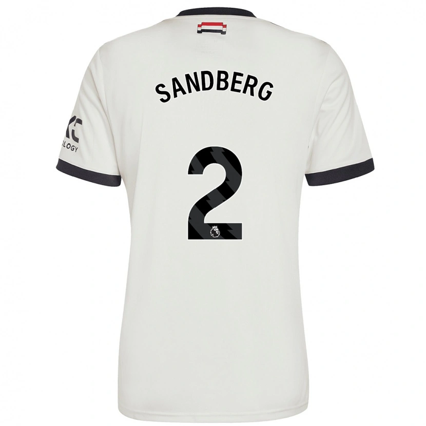 Danxen Män Anna Sandberg #2 Benvit Tredjesatsen Matchtröjor 2024/25 Tröjor T-Tröja