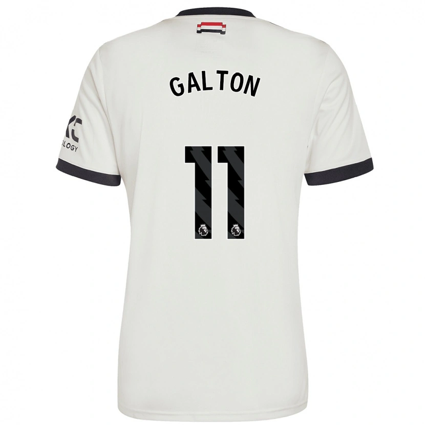 Danxen Män Leah Galton #11 Benvit Tredjesatsen Matchtröjor 2024/25 Tröjor T-Tröja