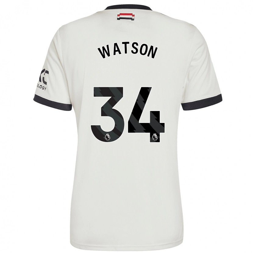 Danxen Män Emma Watson #34 Benvit Tredjesatsen Matchtröjor 2024/25 Tröjor T-Tröja