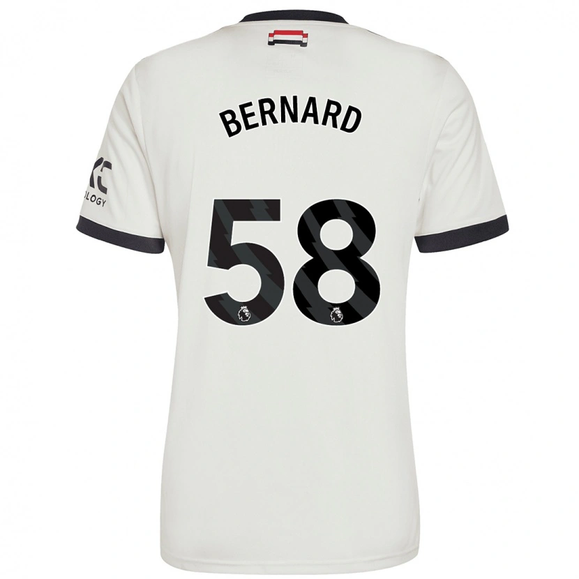 Danxen Män Bernard #58 Benvit Tredjesatsen Matchtröjor 2024/25 Tröjor T-Tröja