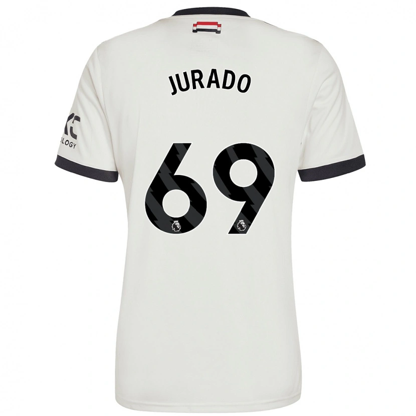Danxen Män Marc Jurado #69 Benvit Tredjesatsen Matchtröjor 2024/25 Tröjor T-Tröja