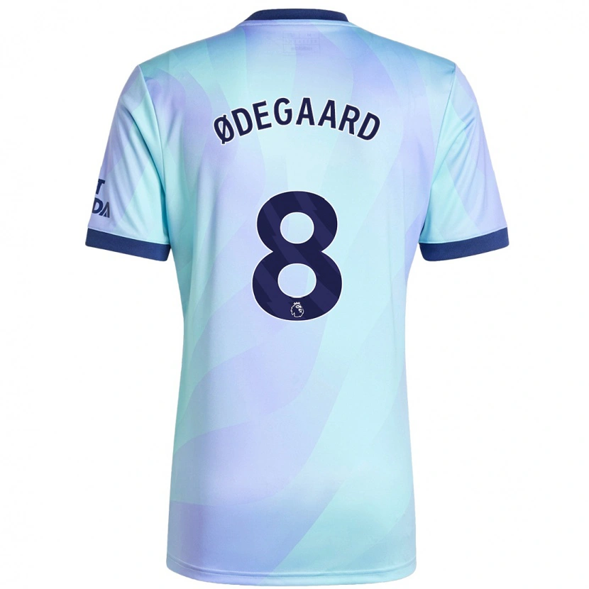 Danxen Män Martin Ødegaard #8 Aqua Tredjesatsen Matchtröjor 2024/25 Tröjor T-Tröja