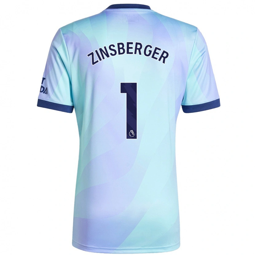 Danxen Män Manuela Zinsberger #1 Aqua Tredjesatsen Matchtröjor 2024/25 Tröjor T-Tröja
