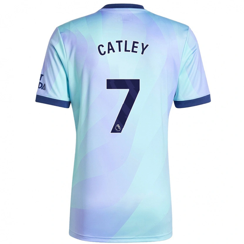 Danxen Män Stephanie Catley #7 Aqua Tredjesatsen Matchtröjor 2024/25 Tröjor T-Tröja