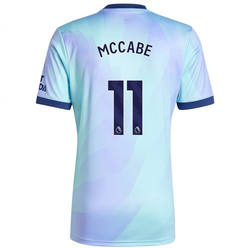 Danxen Män Katie Mccabe #11 Aqua Tredjesatsen Matchtröjor 2024/25 Tröjor T-Tröja