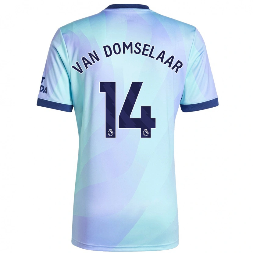 Danxen Män Daphne Van Domselaar #14 Aqua Tredjesatsen Matchtröjor 2024/25 Tröjor T-Tröja