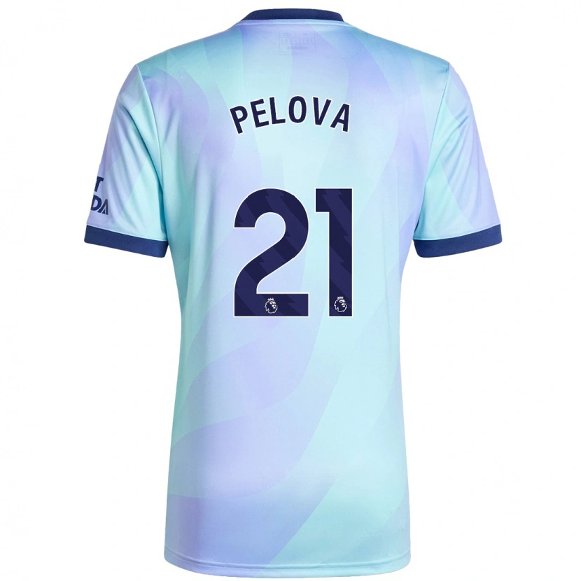 Danxen Män Victoria Pelova #21 Aqua Tredjesatsen Matchtröjor 2024/25 Tröjor T-Tröja