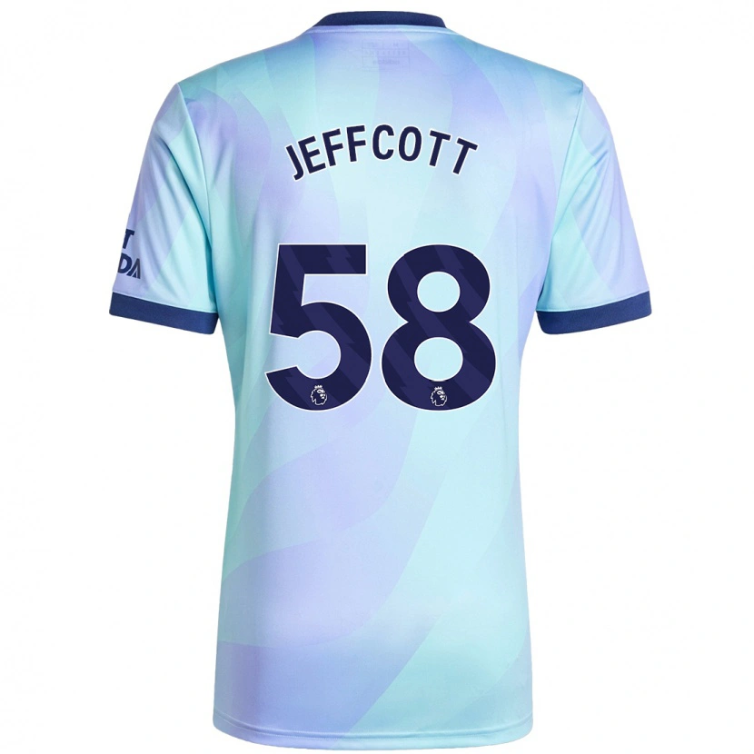 Danxen Män Henry Jeffcott #58 Aqua Tredjesatsen Matchtröjor 2024/25 Tröjor T-Tröja