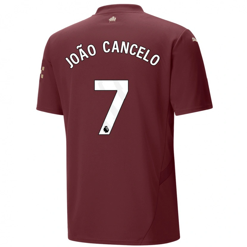 Danxen Män João Cancelo #7 Rödbrun Tredjesatsen Matchtröjor 2024/25 Tröjor T-Tröja