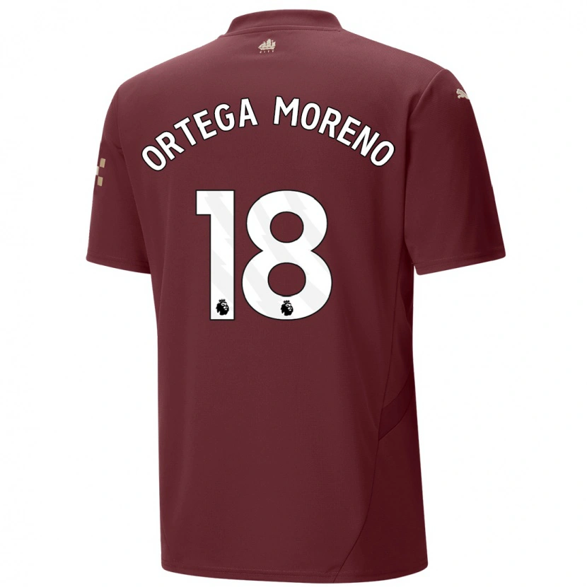 Danxen Män Stefan Ortega #18 Rödbrun Tredjesatsen Matchtröjor 2024/25 Tröjor T-Tröja