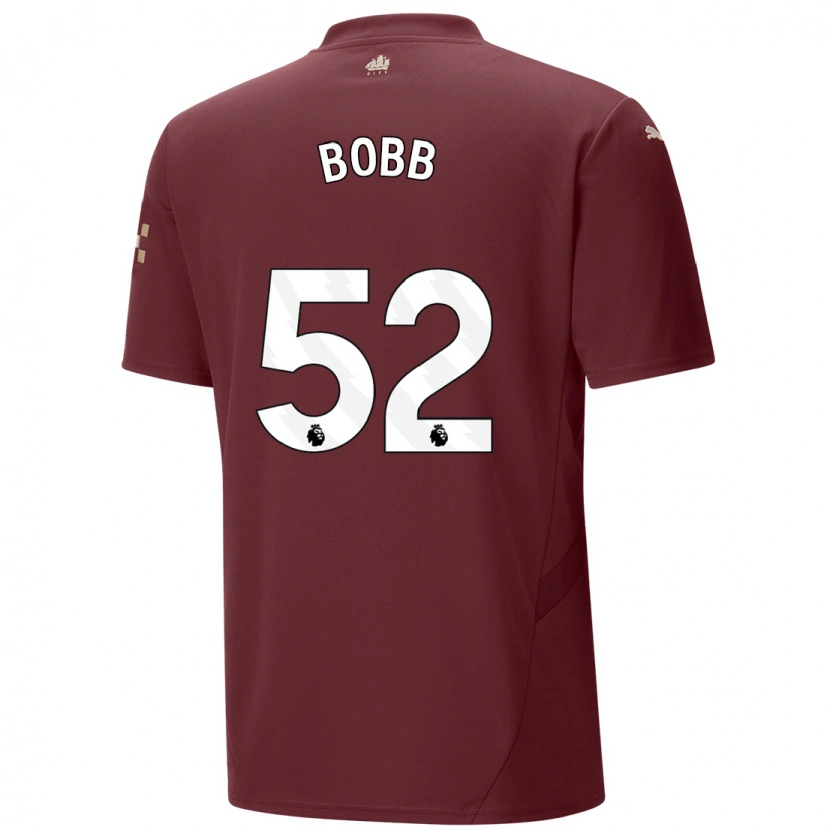 Danxen Män Oscar Bobb #52 Rödbrun Tredjesatsen Matchtröjor 2024/25 Tröjor T-Tröja