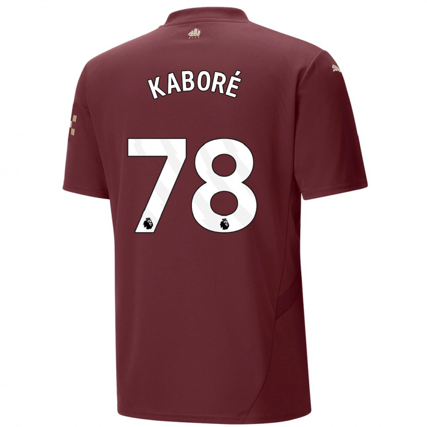 Danxen Män Issa Kaboré #78 Rödbrun Tredjesatsen Matchtröjor 2024/25 Tröjor T-Tröja