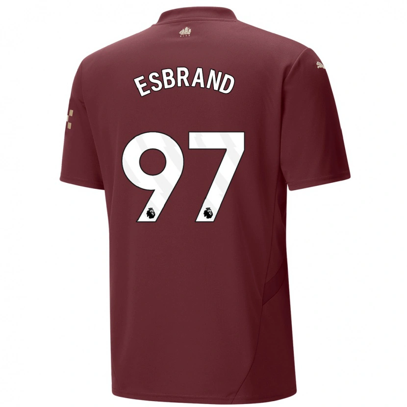 Danxen Män Josh Wilson-Esbrand #97 Rödbrun Tredjesatsen Matchtröjor 2024/25 Tröjor T-Tröja