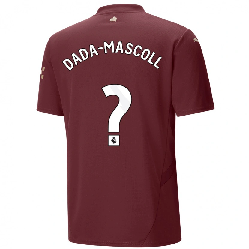Danxen Män Isaiah Dada-Mascoll #0 Rödbrun Tredjesatsen Matchtröjor 2024/25 Tröjor T-Tröja