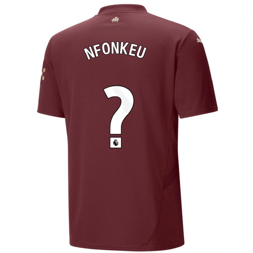 Danxen Män Brooklyn Nfonkeu #0 Rödbrun Tredjesatsen Matchtröjor 2024/25 Tröjor T-Tröja