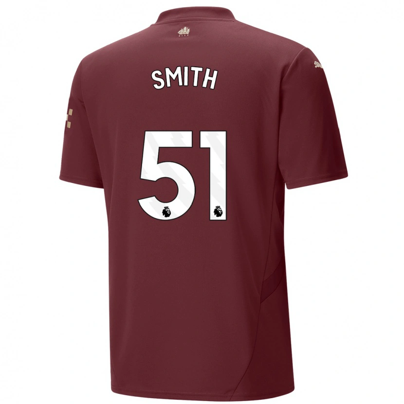 Danxen Män Isaac Smith #51 Rödbrun Tredjesatsen Matchtröjor 2024/25 Tröjor T-Tröja