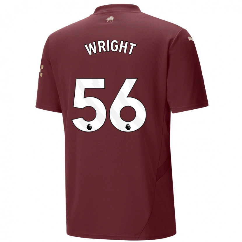 Danxen Män Jacob Wright #56 Rödbrun Tredjesatsen Matchtröjor 2024/25 Tröjor T-Tröja