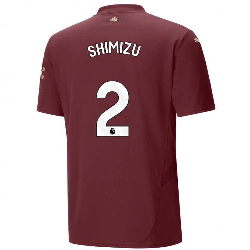 Danxen Män Risa Shimizu #2 Rödbrun Tredjesatsen Matchtröjor 2024/25 Tröjor T-Tröja