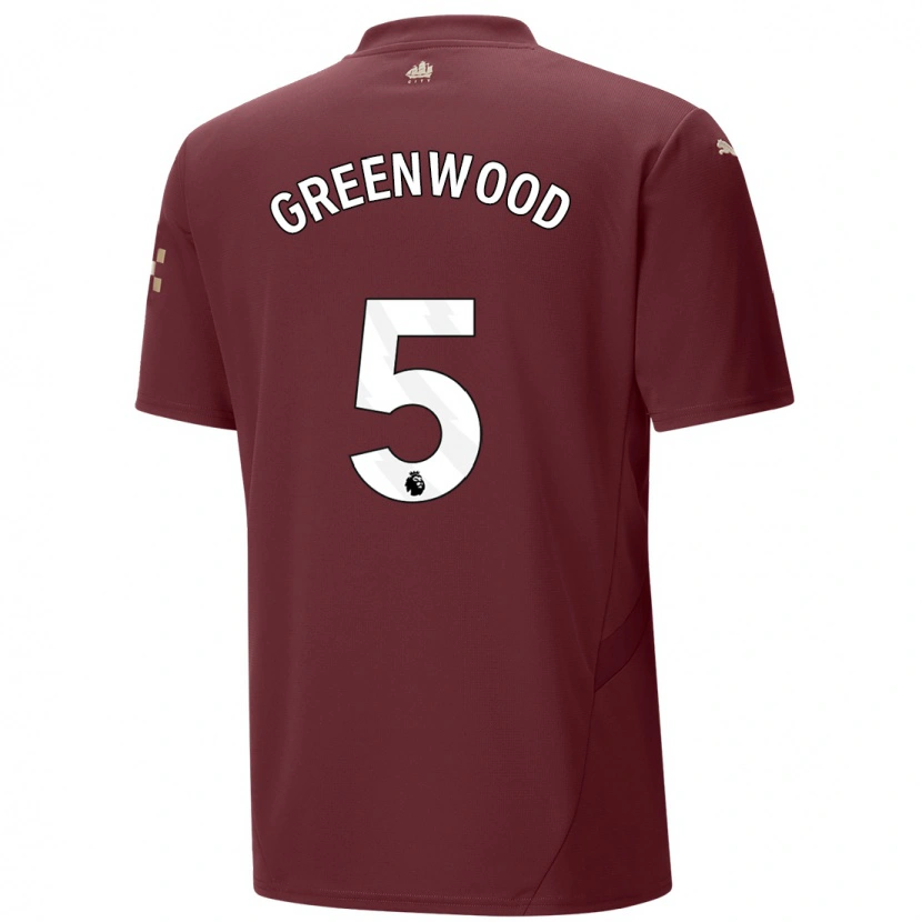 Danxen Män Alex Greenwood #5 Rödbrun Tredjesatsen Matchtröjor 2024/25 Tröjor T-Tröja
