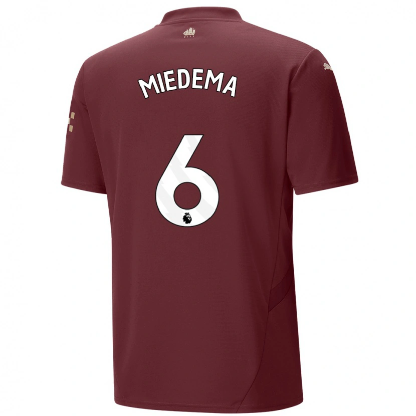 Danxen Män Vivianne Miedema #6 Rödbrun Tredjesatsen Matchtröjor 2024/25 Tröjor T-Tröja