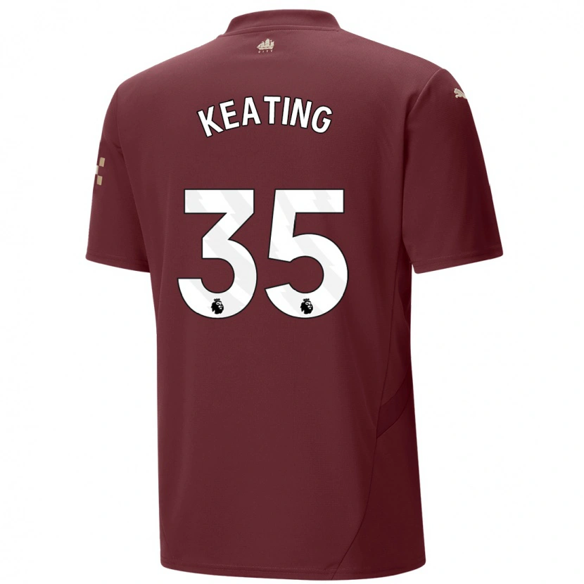 Danxen Män Khiara Keating #35 Rödbrun Tredjesatsen Matchtröjor 2024/25 Tröjor T-Tröja