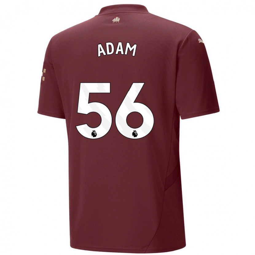 Danxen Män Josh Adam #56 Rödbrun Tredjesatsen Matchtröjor 2024/25 Tröjor T-Tröja