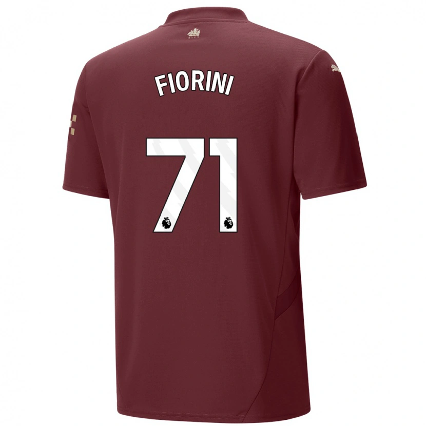 Danxen Män Lewis Fiorini #71 Rödbrun Tredjesatsen Matchtröjor 2024/25 Tröjor T-Tröja