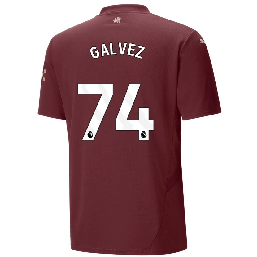 Danxen Män Tomas Galvez #74 Rödbrun Tredjesatsen Matchtröjor 2024/25 Tröjor T-Tröja