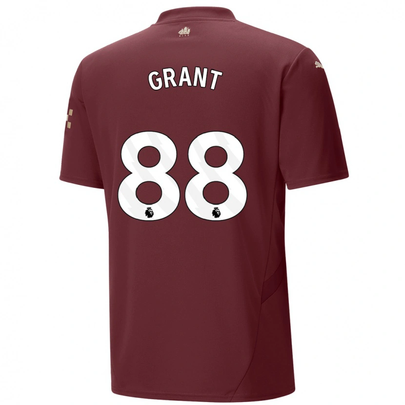 Danxen Män True Grant #88 Rödbrun Tredjesatsen Matchtröjor 2024/25 Tröjor T-Tröja