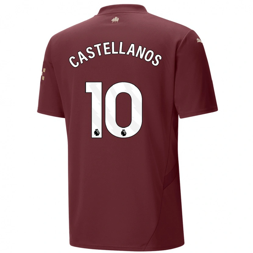 Danxen Män Deyna Castellanos #10 Rödbrun Tredjesatsen Matchtröjor 2024/25 Tröjor T-Tröja