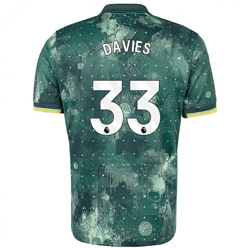 Danxen Män Ben Davies #33 Mintgrön Tredjesatsen Matchtröjor 2024/25 Tröjor T-Tröja