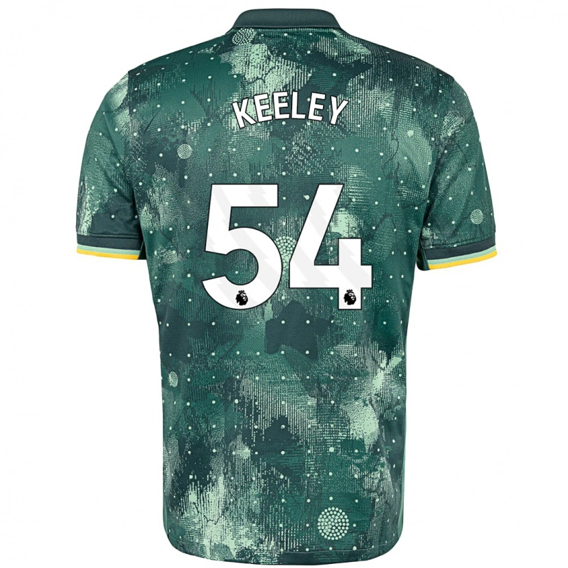 Danxen Män Josh Keeley #54 Mintgrön Tredjesatsen Matchtröjor 2024/25 Tröjor T-Tröja