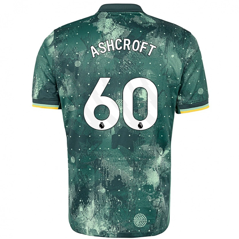 Danxen Män Tyrell Ashcroft #60 Mintgrön Tredjesatsen Matchtröjor 2024/25 Tröjor T-Tröja