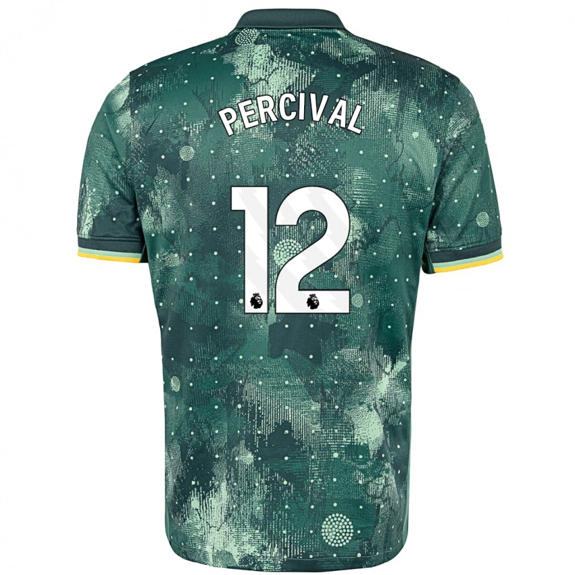 Danxen Män Ria Percival #12 Mintgrön Tredjesatsen Matchtröjor 2024/25 Tröjor T-Tröja