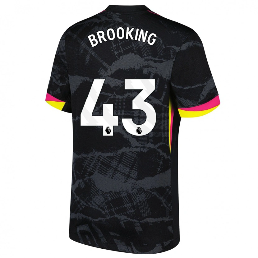 Danxen Män Josh Brooking #43 Svart Rosa Tredjesatsen Matchtröjor 2024/25 Tröjor T-Tröja