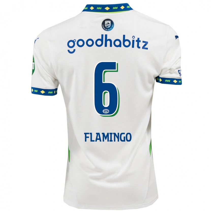 Danxen Män Ryan Flamingo #6 Vit Mörkblå Tredjesatsen Matchtröjor 2024/25 Tröjor T-Tröja
