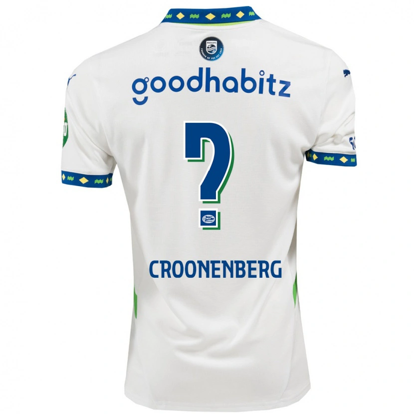 Danxen Män Luca Croonenberg #0 Vit Mörkblå Tredjesatsen Matchtröjor 2024/25 Tröjor T-Tröja